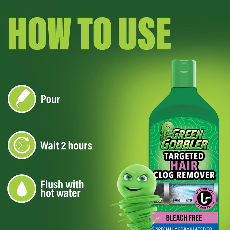 Green Gobbler Liquid Hair Clog Remover 16 fl. oz., Pack of 6