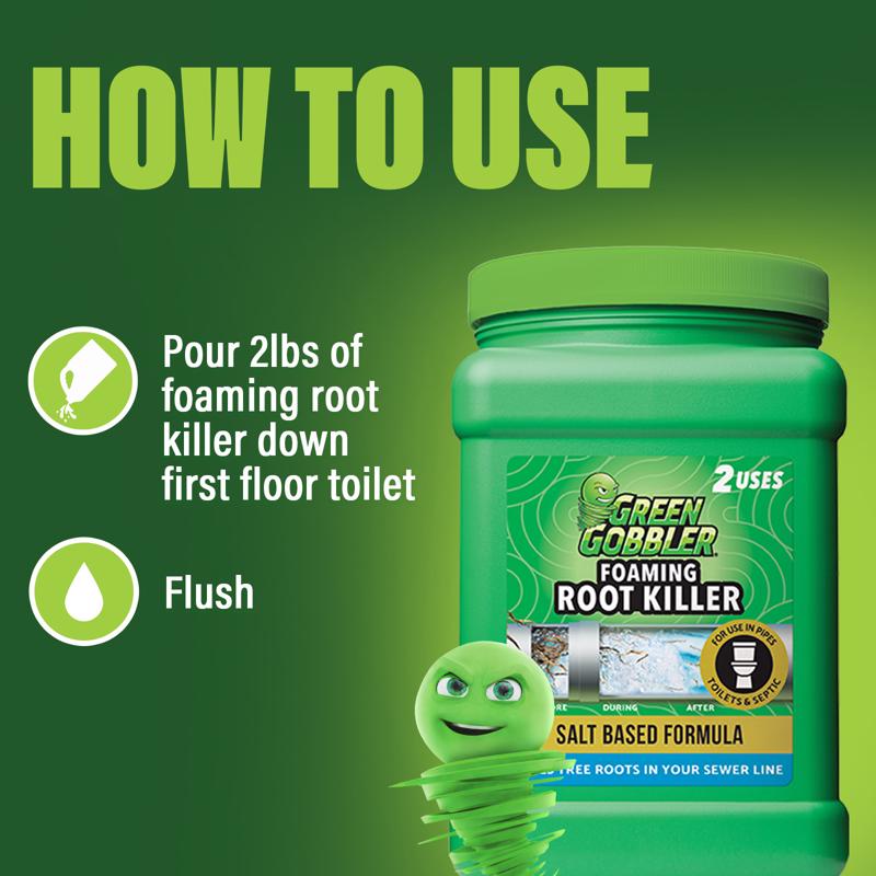 Green Gobbler Crystals Root Killer 64 oz, Pack of 4