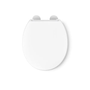 Kohler Hyten Slow Close Round White Plastic Toilet Seat