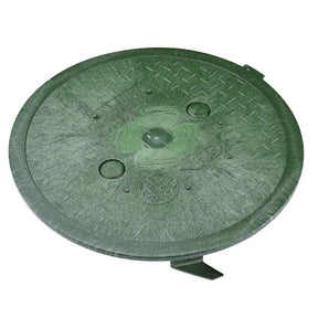 NDS SureFit 10 in. W X 2 in. H Round Valve Box Cover Green
