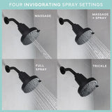 Danco Seventy Matte Black 4 settings Showerhead 1.8 gpm