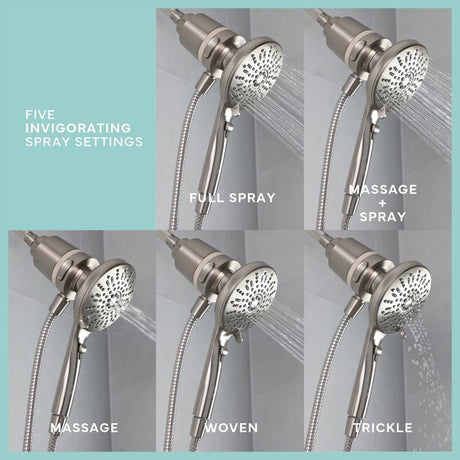 Danco Seventy Brushed Nickel 5 settings Handheld Showerhead 1.8 gpm