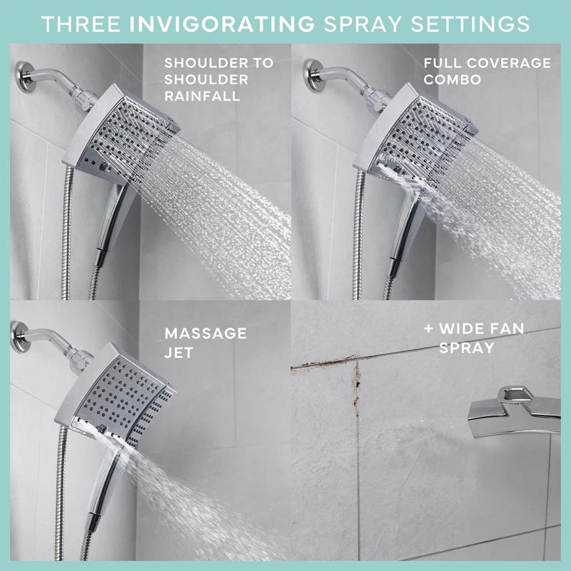 Danco Seventy Chrome 3 settings Showerhead Combo 1.8 gpm
