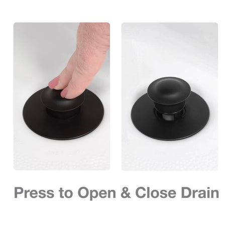 Danco 3 in. Matte Black Round Drain Cover