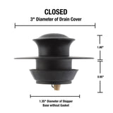 Danco 3 in. Matte Black Round Drain Cover
