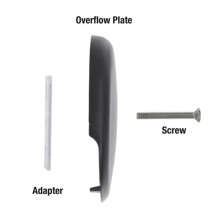 Danco 3 in. Matte Black Round Plastic Overflow Plate