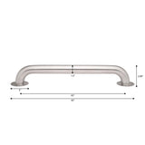 Homewerks Brushed Gray Grab Bar Stainless Steel 1-1/2 in. H X 42 in. L