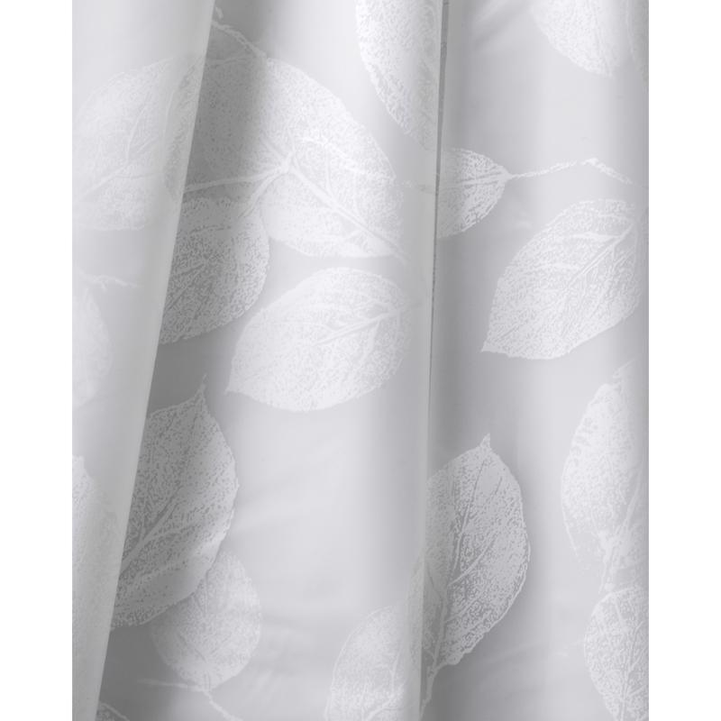Zenna Home 72 in. H X 70 in. W White Just Leaves Shower Curtain PEVA, Pack of 3