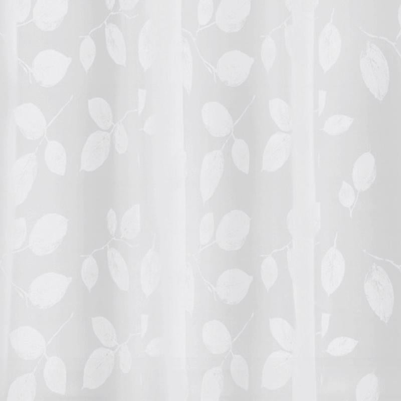 Zenna Home 72 in. H X 70 in. W White Just Leaves Shower Curtain PEVA, Pack of 3