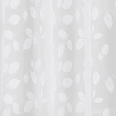 Zenna Home 72 in. H X 70 in. W White Just Leaves Shower Curtain PEVA, Pack of 3