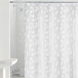 Zenna Home 72 in. H X 70 in. W White Just Leaves Shower Curtain PEVA, Pack of 3
