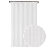 Zenna Home 72 in. H X 70 in. W White Striped Shower Curtain Liner Fabric, Pack of 4