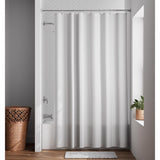 Zenna Home 72 in. H X 70 in. W White Striped Shower Curtain Liner Fabric, Pack of 4