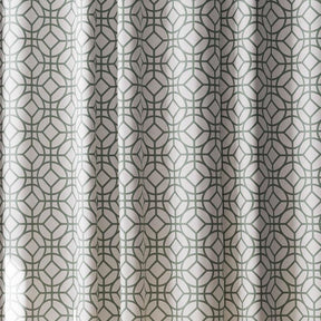 Zenna Home 72 in. H X 70 in. W Green Geometric Shower Curtain Fabric, Pack of 3