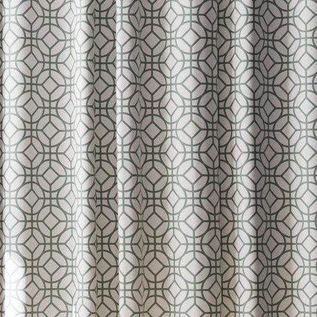 Zenna Home 72 in. H X 70 in. W Green Geometric Shower Curtain Fabric, Pack of 3