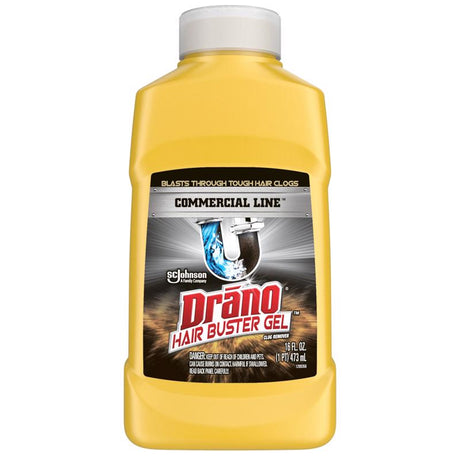 Drano Commercial Gel Hair Clog Remover 16 oz, Pack of 6