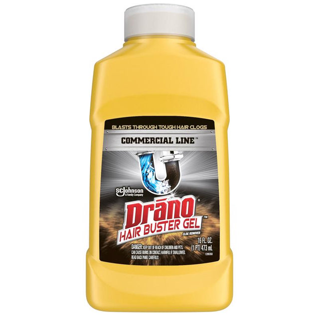 Drano Commercial Gel Hair Clog Remover 16 oz, Pack of 6