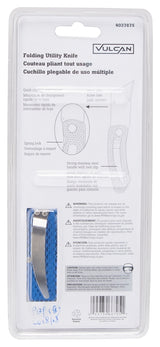 Vulcan NC149-2 Folding Knife, 2-3/8 in L Blade, 3/4 in W Blade, Steel Blade, 6-Blade, Black/Blue/Red/Silver Handle, Pack of 12