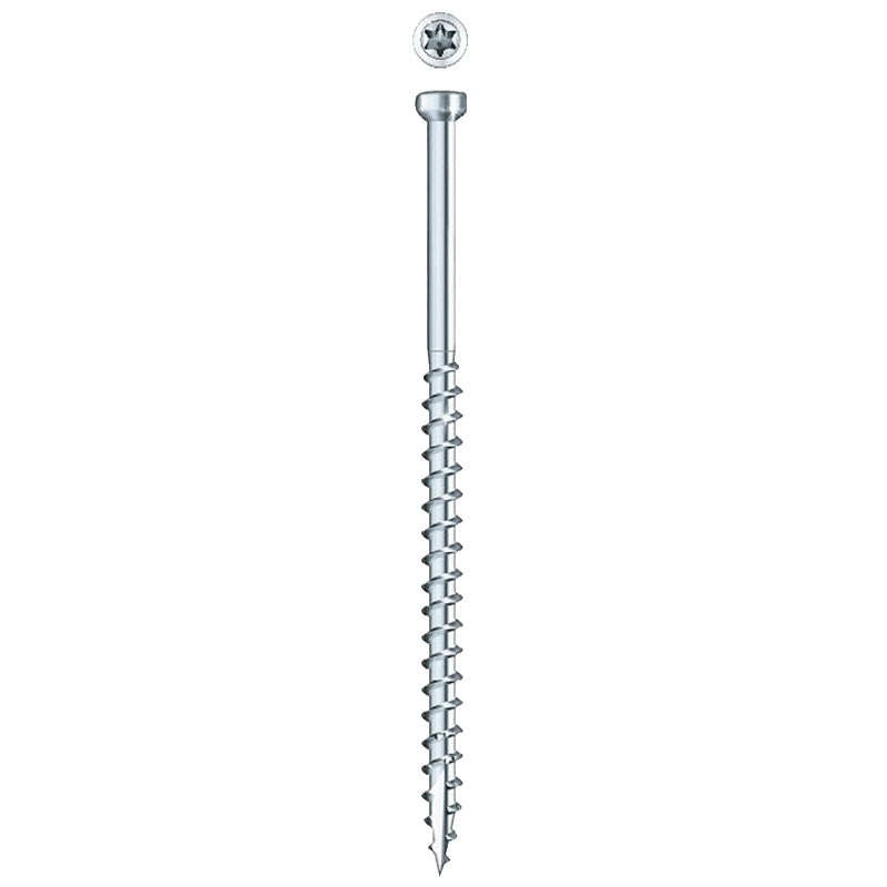 GRK Fasteners FIN/Trim 17720 Screw, #8 Thread, 1-1/4 in L, Trim Head, Star Drive, Steel, 100 PK