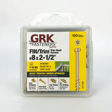 SCREW FIN/TRIM 8X2-1/2IN