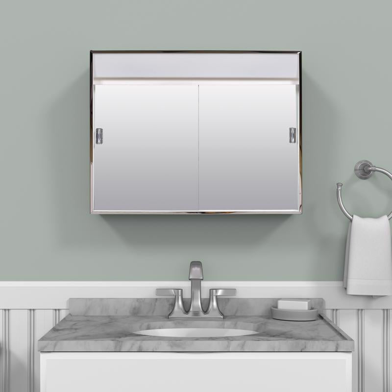 Zenna Home 18.25 in. H X 23.5 in. W X 5-1/2 in. D Rectangle Medicine Cabinet/Mirror