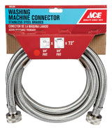 Ace 3/4 in. Hose Thread X 3/4 in. D Hose Thread 72 in. Stainless Steel Supply Line