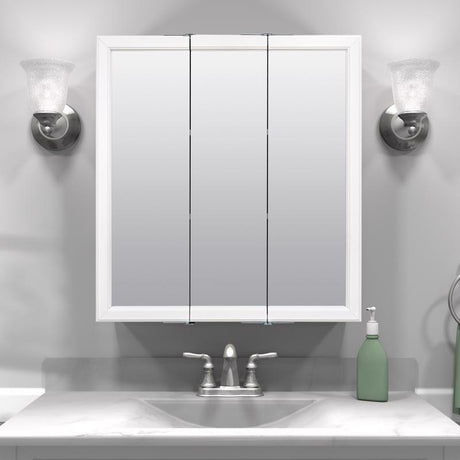 Zenna Home 26 in. H X 24 in. W X 4.5 in. D Rectangle Medicine Cabinet