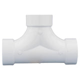 Charlotte Pipe 4 in. Hub X 4 in. D Hub PVC 2-Way Cleanout Tee 1 pk