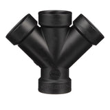 Charlotte Pipe 1-1/2 in. Hub X 1-1/2 in. D Hub ABS Double Wye