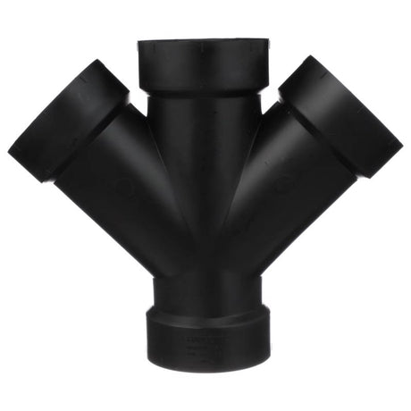Charlotte Pipe 2 in. Hub X 2 in. D Hub ABS Double Wye