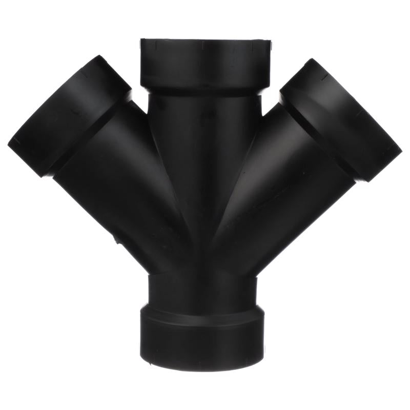 Charlotte Pipe 2 in. Hub X 2 in. D Hub ABS Double Wye