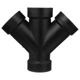 Charlotte Pipe 2 in. Hub X 2 in. D Hub ABS Double Wye