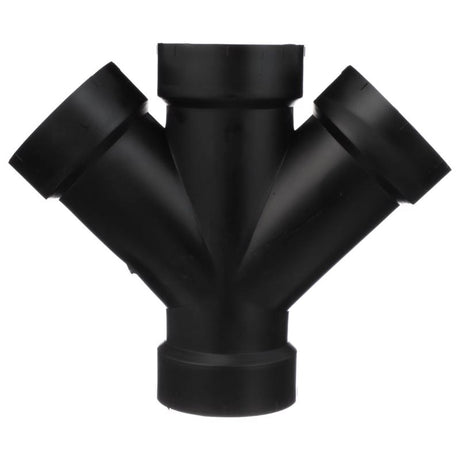 Charlotte Pipe 2 in. Hub X 2 in. D Hub ABS Double Wye