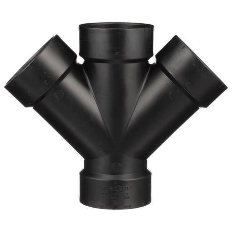 Charlotte Pipe 3 in. Hub X 3 in. D Hub ABS Double Wye