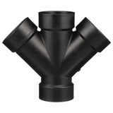 Charlotte Pipe 3 in. Hub X 3 in. D Hub ABS Double Wye
