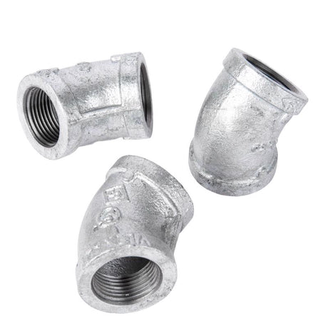 STZ Industries 1-1/2 in. FIP each X 1-1/2 in. D FIP Galvanized Malleable Iron 45 Degree Elbow