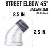 STZ Industries 1 in. FIP each X 1 in. D MIP Galvanized Malleable Iron 45 degree Street Elbow