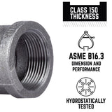 STZ Industries 1-1/4 in. FIP each X 1-1/4 in. D FIP Black Malleable Iron 90 Degree Elbow