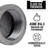 STZ Industries 1-1/2 in. FIP each X 1-1/2 in. D FIP Black Malleable Iron 90 Degree Elbow