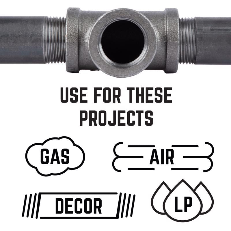 STZ Industries 1-1/2 in. FIP each X 1-1/2 in. D FIP Black Malleable Iron 90 Degree Elbow