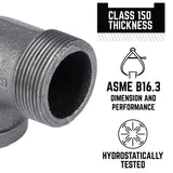 STZ Industries 1-1/2 in. MIP each X 1-1/2 in. D FIP Black Malleable Iron 90 Degree Street Elbow