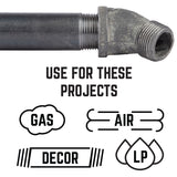 STZ Industries 1 in. MIP X 1 in. D FIP Black Malleable Iron 2.5 in. L 45 degree Street Elbow