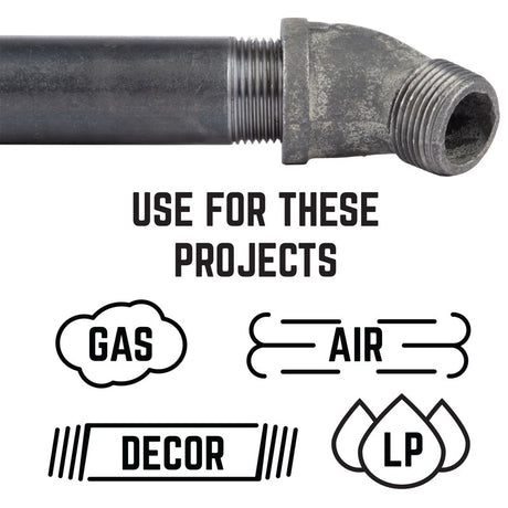 STZ Industries 1 in. MIP X 1 in. D FIP Black Malleable Iron 2.5 in. L 45 degree Street Elbow