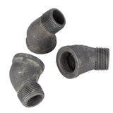 STZ Industries 1 in. MIP X 1 in. D FIP Black Malleable Iron 2.5 in. L 45 degree Street Elbow