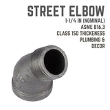 STZ Industries 1-1/4 in. MIP each X 1-1/4 in. D FIP Black Malleable Iron 45 degree Street Elbow