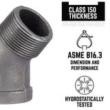 STZ Industries 1-1/4 in. MIP each X 1-1/4 in. D FIP Black Malleable Iron 45 degree Street Elbow