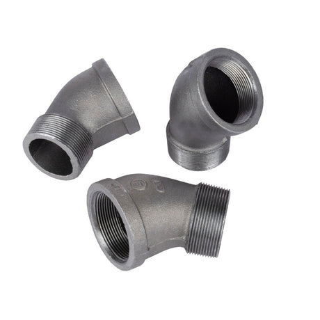 STZ Industries 2 in. MIP each X 2 in. D FIP Black Malleable Iron 45 degree Street Elbow
