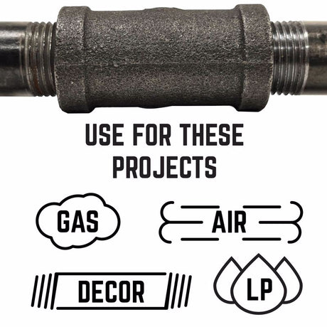 STZ Industries 3/8 in. FIP each X 3/8 in. D FIP 3/8 in. D FIP Black Malleable Iron Tee