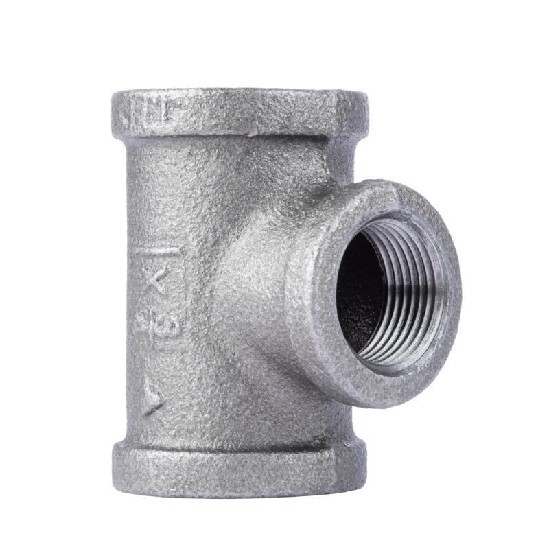 STZ Industries 1 in. FIP each X 1 in. D FIP 3/4 in. D FIP Black Malleable Iron Reducing Tee