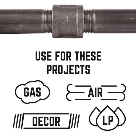 STZ Industries 3/8 in. FIP each X 3/8 in. D FIP Black Malleable Iron Coupling